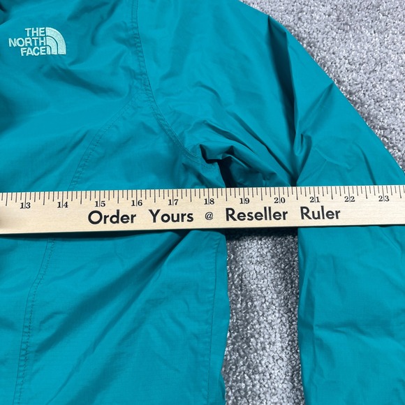 The North Face Jacket Womens Small HyVent Windbreaker Rain Hooded Nylon Teal - Picture 15 of 16